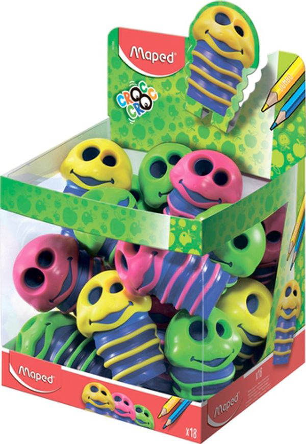 Точилка пластиковая CROC CROC 2 отверстия 18 шт, 501700, Maped