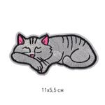 Термоаппликация Спящий кот 11х5,5см, 10 шт