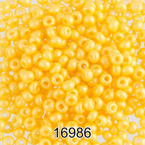 Бисер Preciosa 10/0 (2.3 мм), 500 г, 16986 (Ф313) желтый