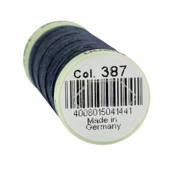 Нитки отделочные Gutermann Top Stitch, 30м, 387 чернильно-черный, 5 катушек