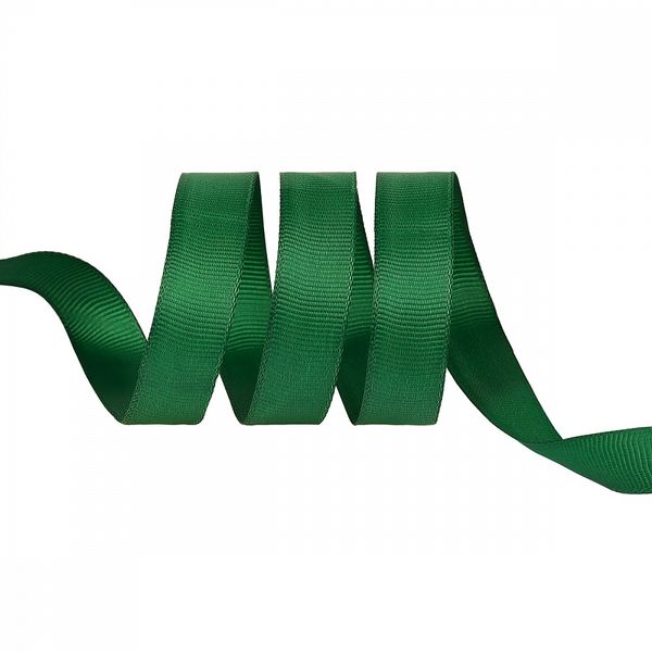Лента репсовая (в рубчик) 15.0 мм / 22.8±1 метра, 587 т.зеленый, Magic4Hobby