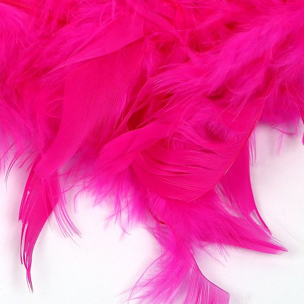 Боа из перьев 2 метра, 50±3 г, ярк.розовый