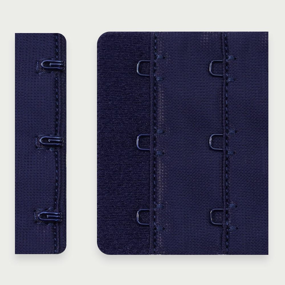 Застежки для бюстгальтера текстильные 3х2, 57 мм, 25 шт, 061 т.синий, Arta