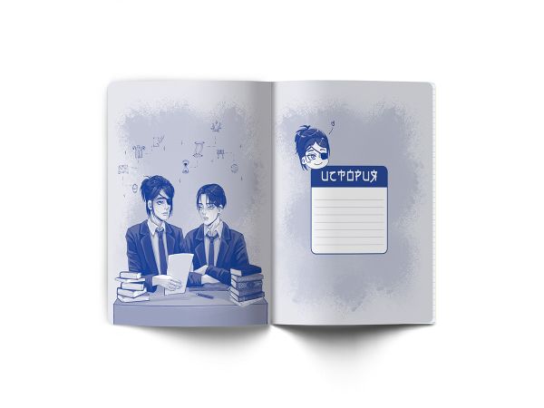 Тетрадь со справочным материалом АниМания, выборочный лак, A5+ 48 л. на скобе 65 г/м², белизна 100%, 10 шт, клетка, 000563 История, Светоч 48ТПСКа5_4_2_1