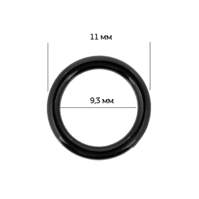 Кольца для бюстгальтера пластик ⌀9.3 мм, 170 черный, Arta, 50 шт