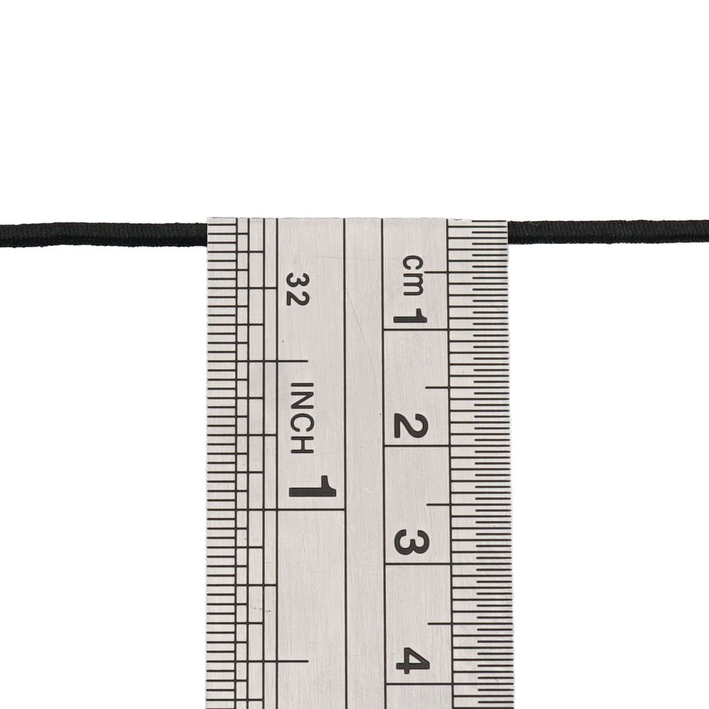 Резинка шляпная (шнур эластичный) ⌀1.5 мм / 100 метров, 0370-0301, черный