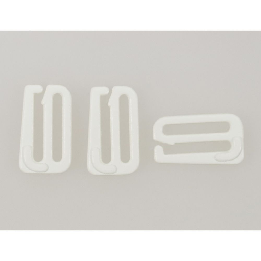 Крючки для бюстгальтера металл 15.0 мм, 004 приглушенный белый, Arta, 50 шт