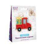 Алмазная (кристальная) мозаика Фрея, Машинка с подарком, 8.5х8 см