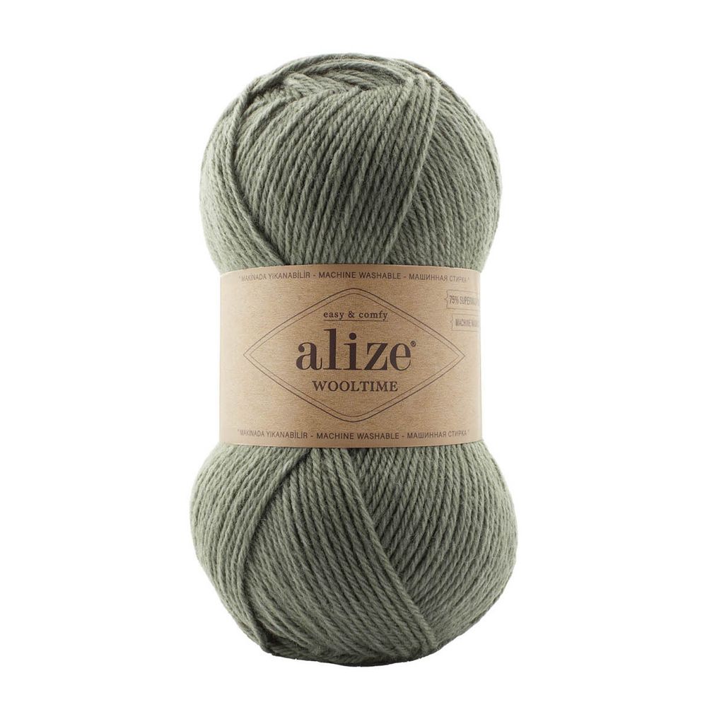 Пряжа Alize (Ализе) Wooltime / уп.5 мот. по 100 г, 200 м, 274 артишок