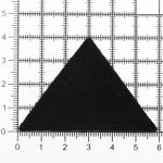 Заплатки пришивные из замши, треугольник равнобедр., стор.5см, с перфорацией, 2 шт, 100%кожа, 20 черный, 59901