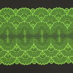 Кружево бельевое эластичное 195 мм / 10 м, 8034, цв.F229 зелено-желтый неон, Kruzhevo