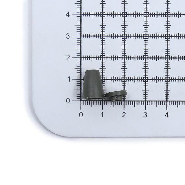 Наконечник для шнура пластик колокол ⌀6/9 мм, 14х11 мм, ПП, 471 хаки, 100 шт