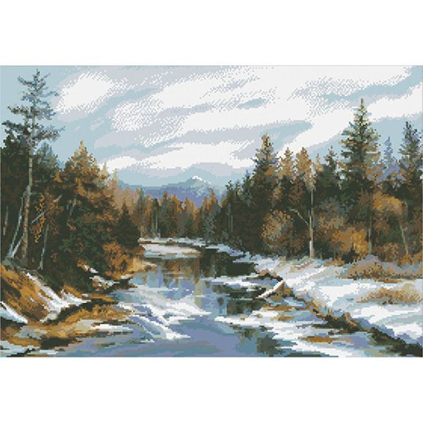 Набор для вышивания нитками Нитекс, Весна 56х38,5 см