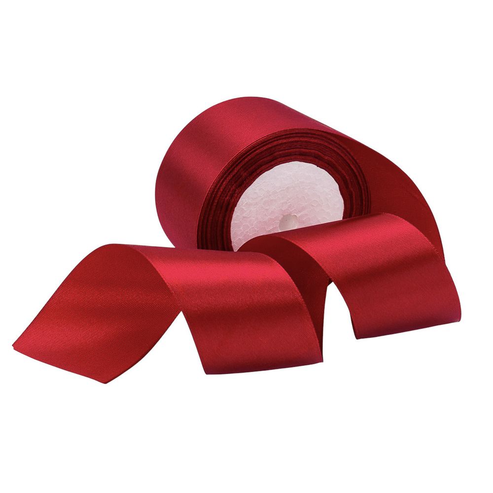 Лента атласная 1-сторонняя 50.0 мм / 22.86±1 метров, аналог 7730446, 156 темно-красный, DDZ2401, Globus