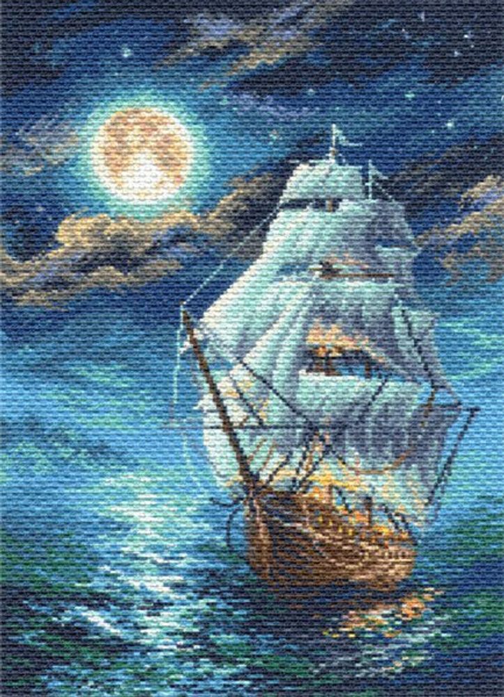 Рисунок на канве Матренин Посад 37х49 - 1683 Ночной морской пейзаж