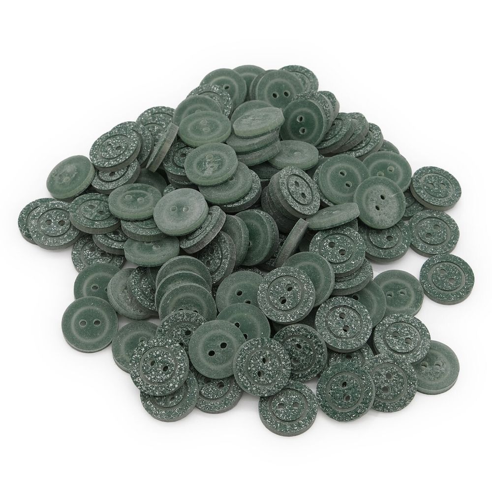 Пуговицы 2 прокола 28L (C153 зеленый), 0312-0386А, 144 шт