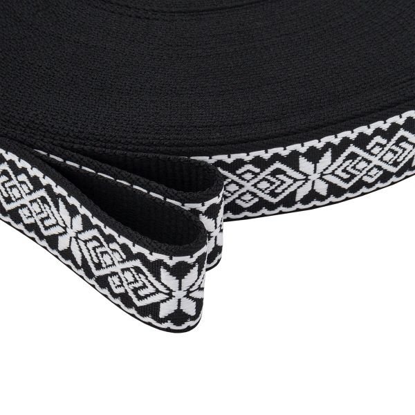 Стропа (ременная лента) 38 мм / 45.72 метра, [34.05 г/пог.м], с принтом 1-сторонняя, T0783 черный/белый, 3Al359