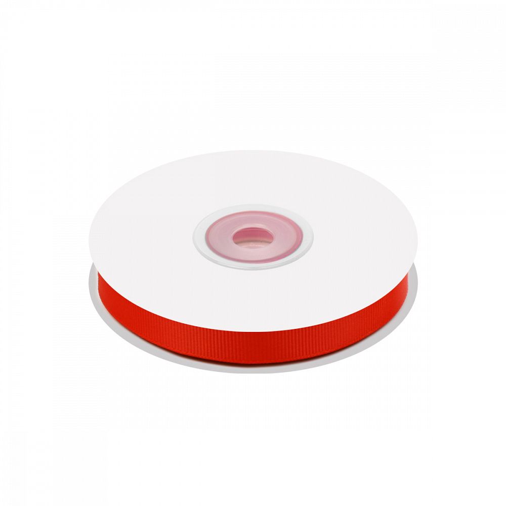 Лента репсовая (в рубчик) 10.0 мм цв. 235 класс.красный уп.22.86м (±1м)