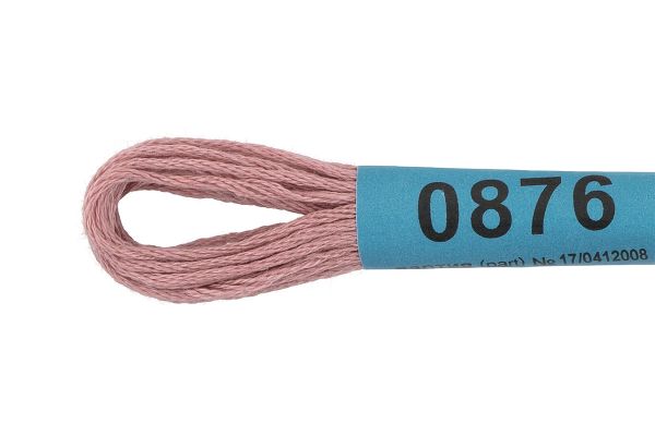 Мулине Gamma 100% хлопок, цв.0876 гр. розов., 24 мотка по 8 метров