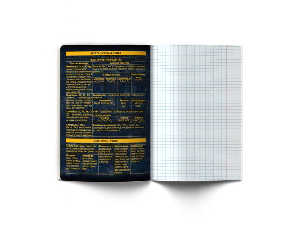 Тетрадь со справочным материалом Эволюция, глянцевая ламинация, A5+ 48 л. на скобе 65 г/м², белизна 100%, 10 шт, клетка, 00884 Химия, Светоч 48Т5