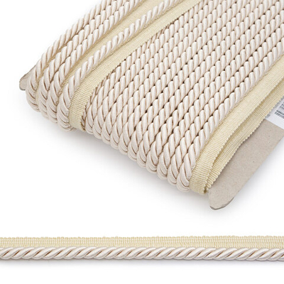 Кант витой 9 мм / 25 метров, вискоза (103/03 сливочный)