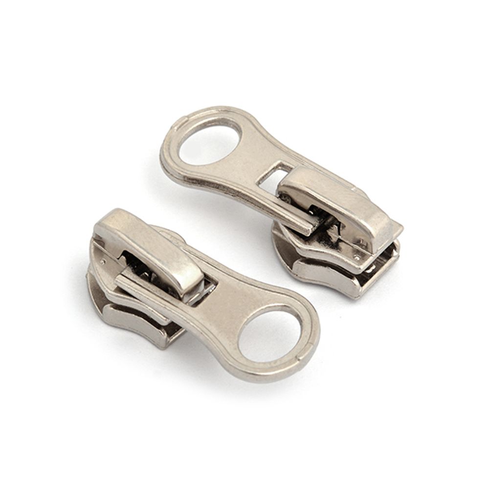 Слайдер (замок) для молнии спираль Т7 (7 мм), водонепрон./скрытой, автомат, цв.никель уп.500 шт