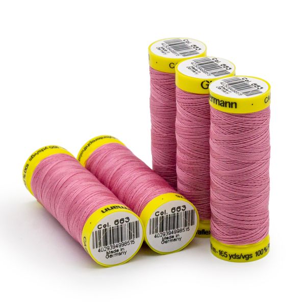 Нитки для трикотажа Gutermann Maraflex, 150м, 663 т.розовый, 5 катушек
