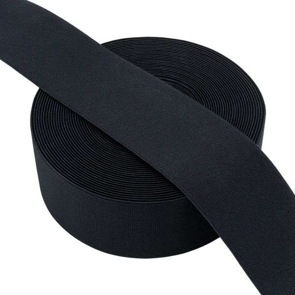 Резинка башмачная широкая 100.0 мм / 20 метров, 122.6 г/п.м., (Мн), черный, 90851Ч