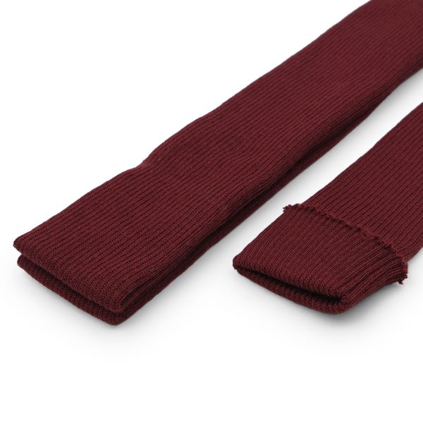Манжеты трикотажные рукава 6.5 см / 3 метра, тонкие, 2х2, 002 бордо