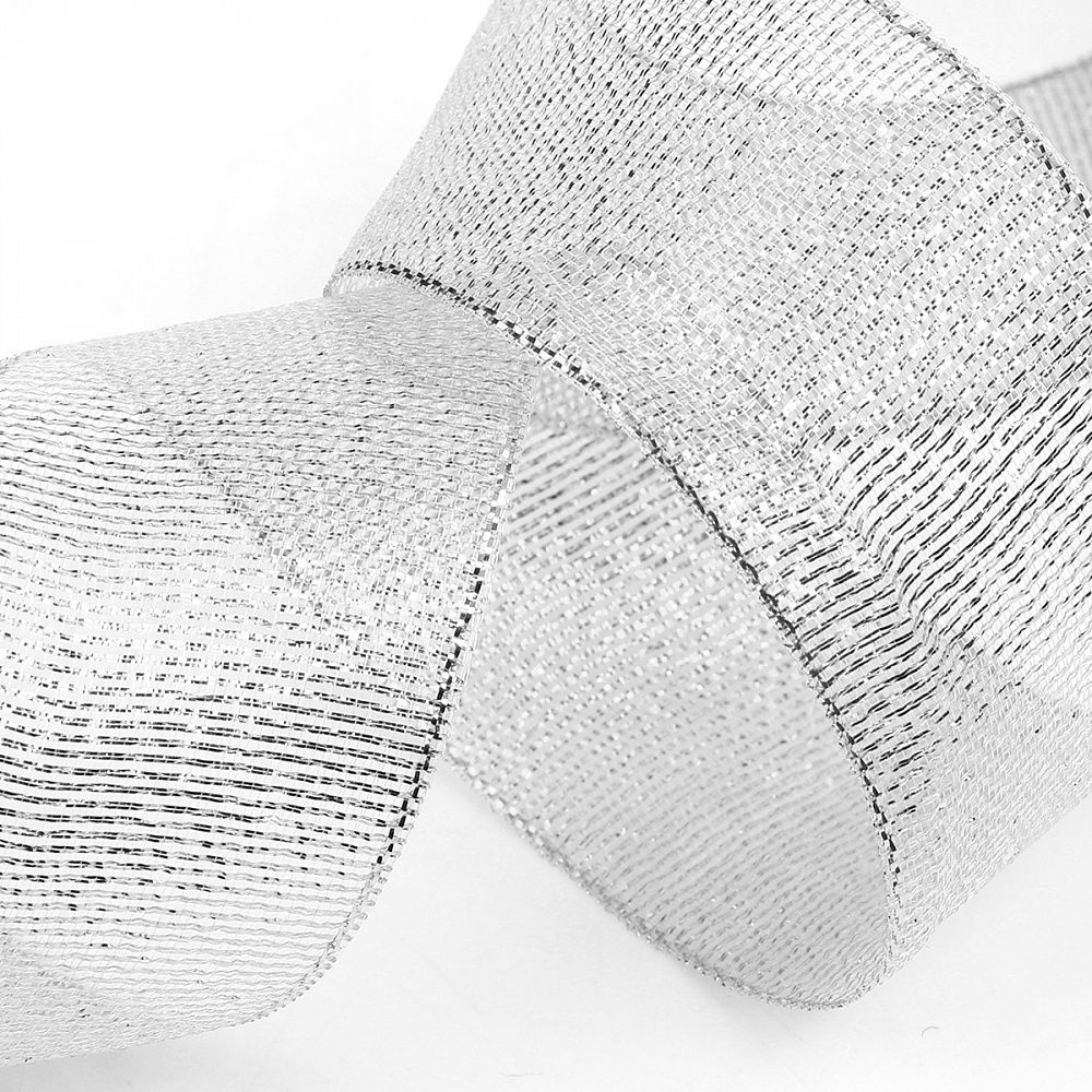 Лента металлизированная 50.0 мм / 22.85±1 метра, цв. серебро, Magic4Hobby