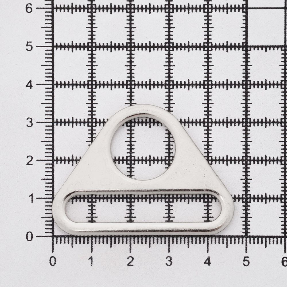 Рамка треугольная литая металл 38 мм, 20 шт, никель, ZH-65
