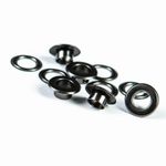 Люверсы металл ⌀_8.0 мм (внутр.), латунь, цв.чер.никель плоский, 50 шт, BIG