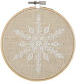 Набор для вышивания нитками Panna, Снежинка, 12.5х12.5 см