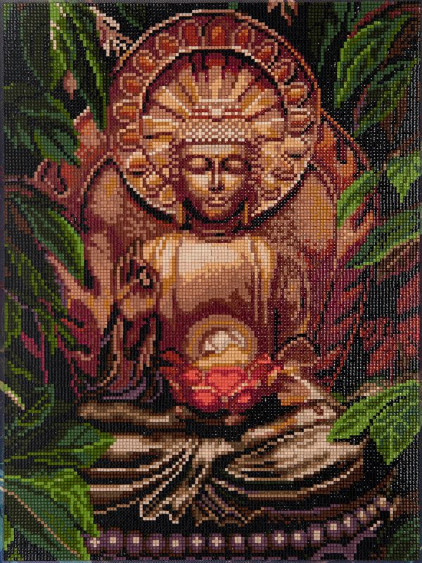 Алмазная (кристальная) мозаика Фрея ALPD-124, на подрамнике Будда, 30х40 см