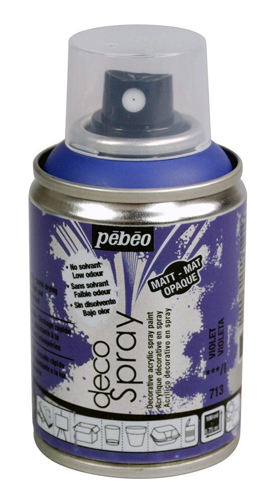 Краска на водной основе аэрозольная decoSpray 100 мл, 093713 фиолетовый, Pebeo