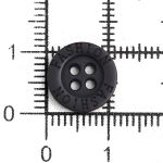 Пуговицы 4 прокола 18L (11мм), (Black (черный)) NE77, 72 шт