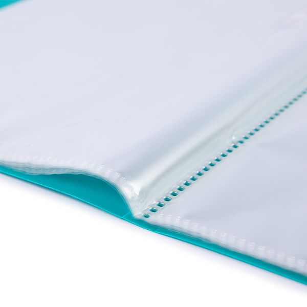 Папка-портфолио дошкольника с файлами 20л. 700 мкр. 15 мм, песок, 1 шт, A4, бирюзовый LKP-012, Лео