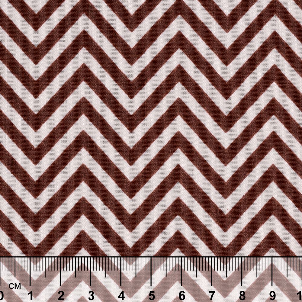 Ткань для пэчворка Peppy Бабушкин сундучок, рулон 112 см / 5 метров, БС-08 зигзаг коричневый, Peppy