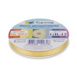 Лента репсовая (в рубчик) 12.0 мм / 45.5 метра, 062 желто-зеленый, Gamma GR-12