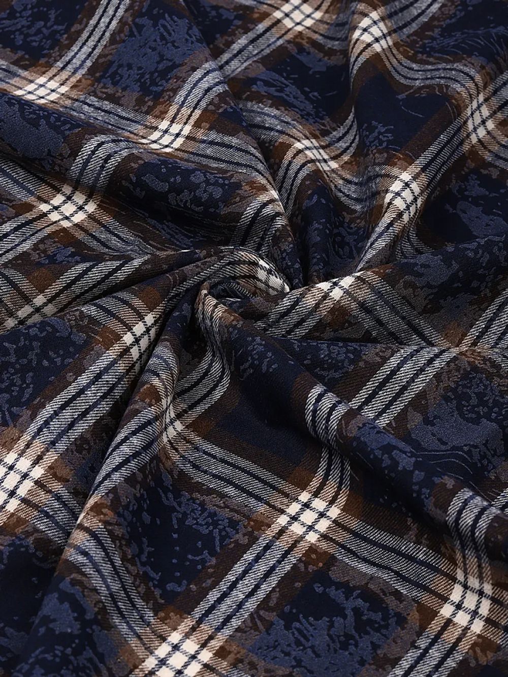 Фланель рубашечная вареная 150 г/м², 150 см / 2 метра, TBY.Fl.C751 синий