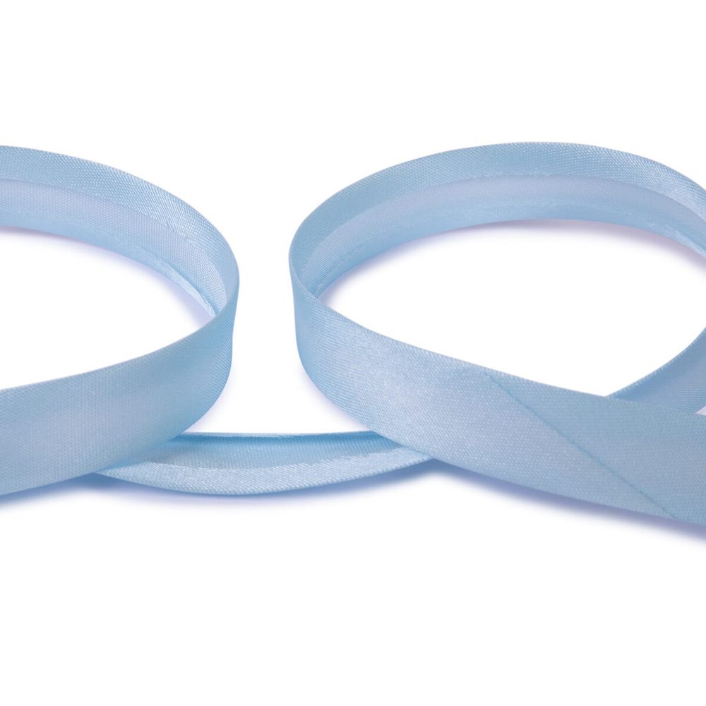 Косая бейка атласная 15 мм / 132±1 метра, 040 бл.голубой, Blitz BKE-15P