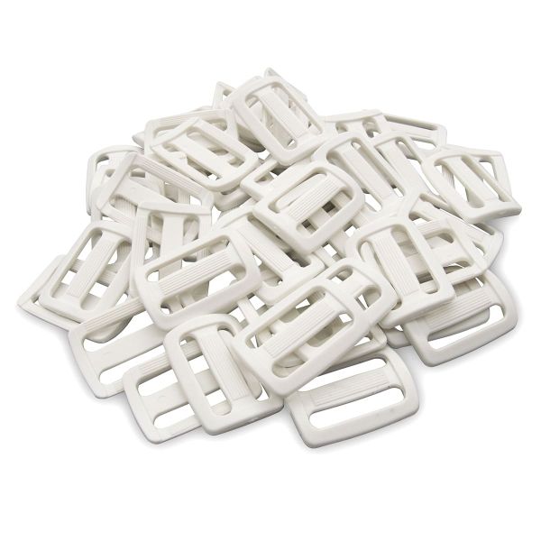 Пряжка, ПА, цветная, 30 мм (1000 белый), 50 шт