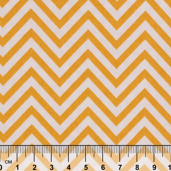 Ткань для пэчворка Peppy Бабушкин сундучок, рулон 112 см / 5 метров, БС-14 зигзаг я.желтый, Peppy