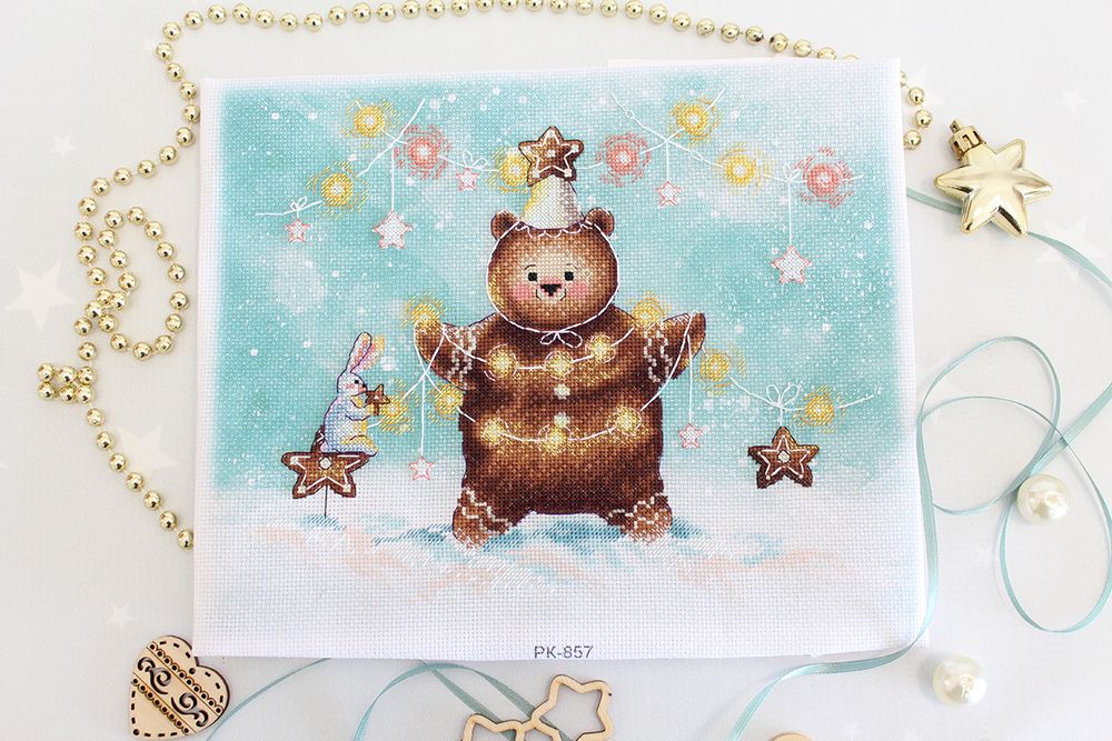 Набор для вышивания нитками МП Студия, Скоро Праздник, 20х25 см