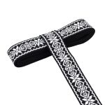 Стропа (ременная лента) 38 мм / 3 метра, [36.33 г/пог.м], с принтом 1-сторонняя, T0783 черный/белый, 3Al359