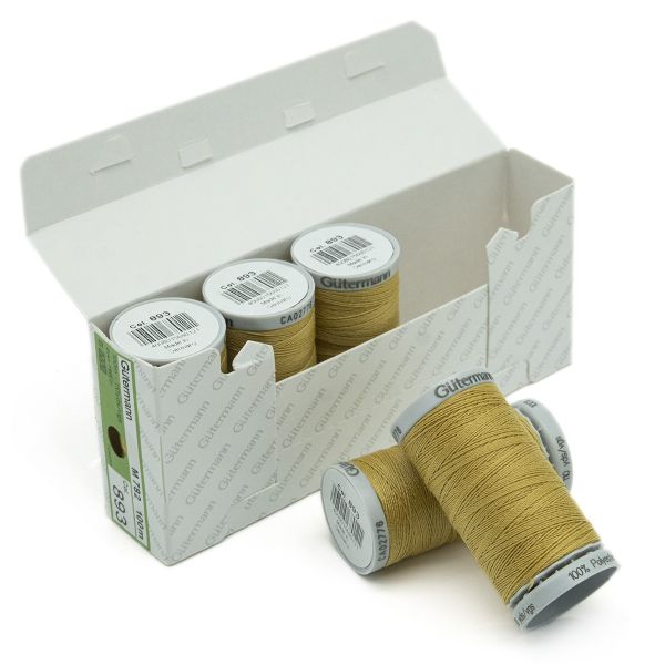 Нитки суперкрепкие Gutermann Extra Strong M782, 100м, 893 бежево-желтый, 5 катушек
