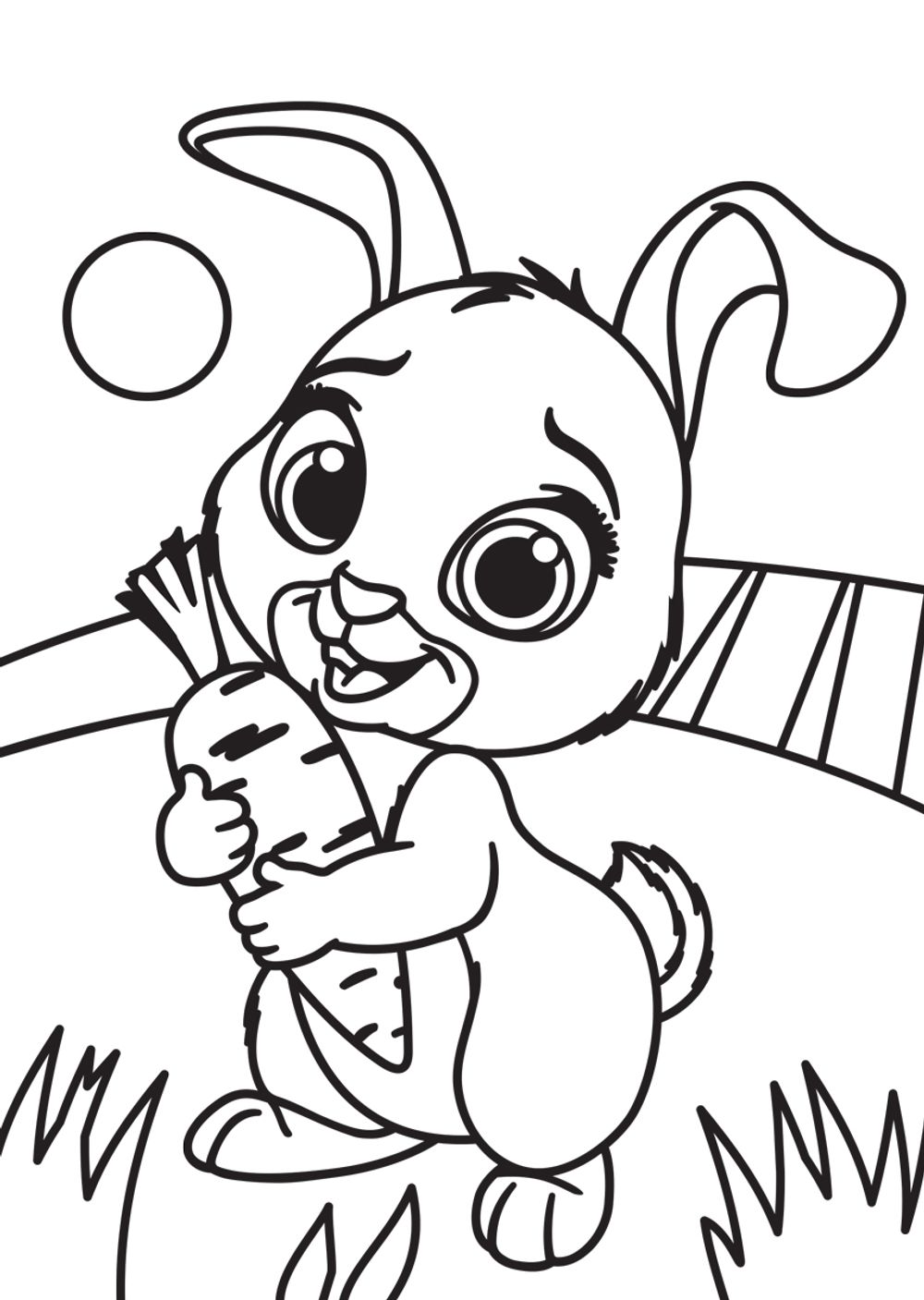 Набор для раскрашивания цветным песком №35 Кролик, 16.5х23 см, Hobbius SPT-01