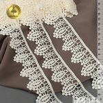 Кружево гипюр (плетёное) 40 мм, матовая нить, цв.02 молочный уп.13,71м, Kruzhevo