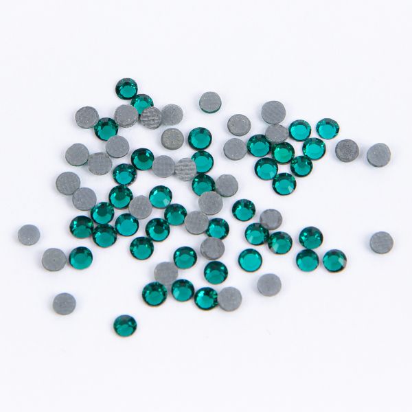Стразы клеевые стекло 2.4 мм, 360 шт, SS08 №10 изумрудный (Emerald), Zlatka ZRTG-0872