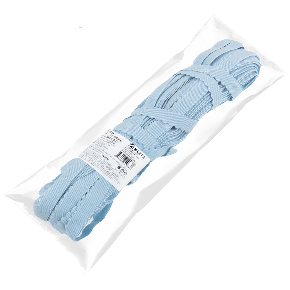 Резинка бельевая (отделочная) 12.0 мм / 25 метров, голубой/blue, Blitz GET-005PTT